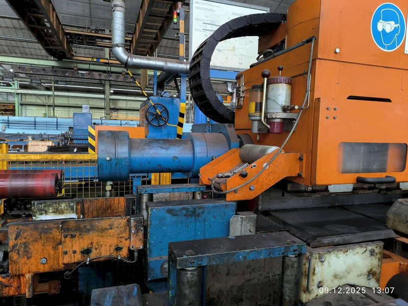 50 TON ASMAG DRAW BENCH w/INLINE SAW CUTTING, NEW 2003