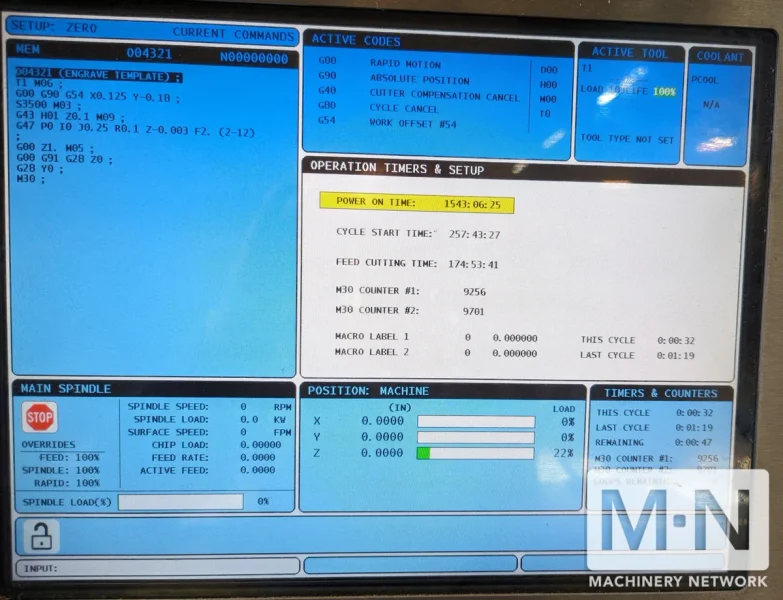 HAAS TM-1 CNC Vertical Machining Center, 2013