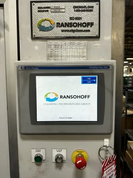 15&quot; x 15&quot; x 24&quot; CAE RANSOHOFF MODEL #LEANJET RB-2 ROTARY BASKET PARTS WASHER: STOCK #22671