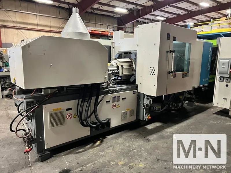 110 TON 3.7 OZ KRAUSS MAFFEI MODEL 100-180AX ELECTRIC INJECTION MOLDING MACHINE MFG 2011 SERIAL # 61015143