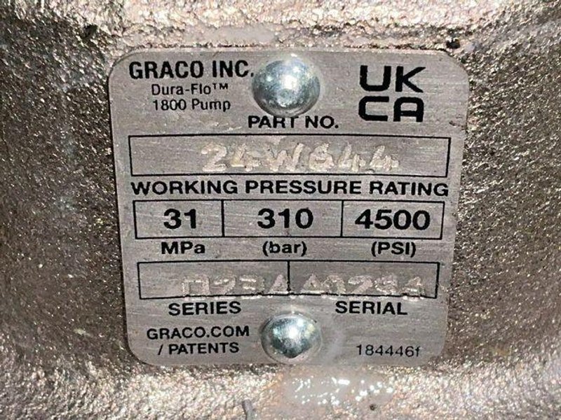 GRACO 4500PSI WORKING PRESSURE DURA-FLO DISPLACEMENT PUMP  -  24W644