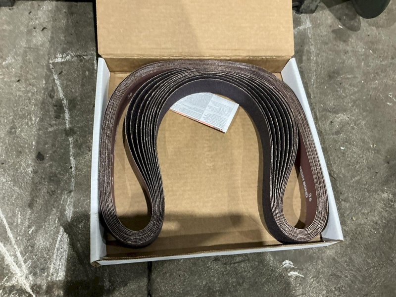 BURR KING MODEL #760 BELT SANDER &amp; CENTRAL MACHINERY MODEL #1024 DOUBLE END GRINDER ON COMMON BASE: YOBRO #24820