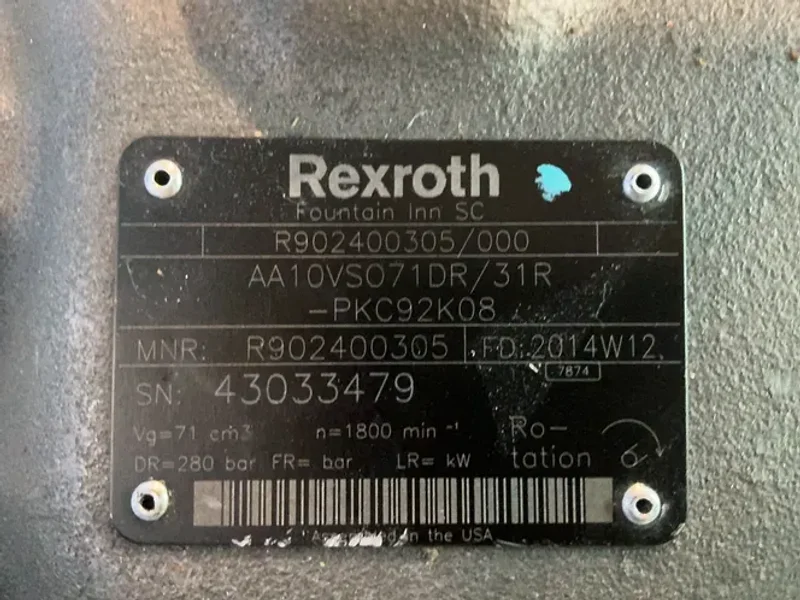 REXROTH AXIAL PISTON VARIABLE DISPLACEMENT PUMP   -  R902400305