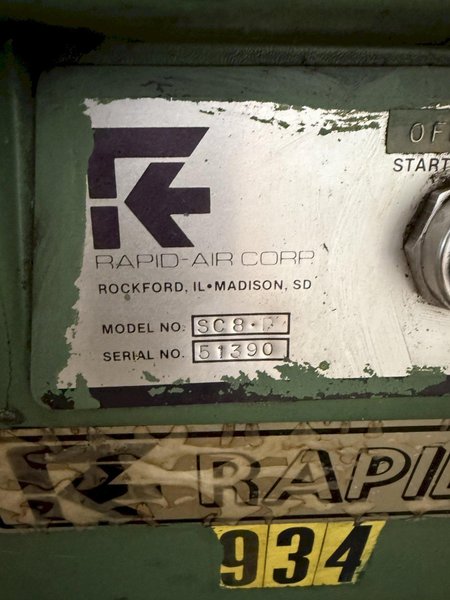 12" X .071" RAPID AIR POWERED VARIABLE SPEED STRAIGHTENER. STOCK # 0773525