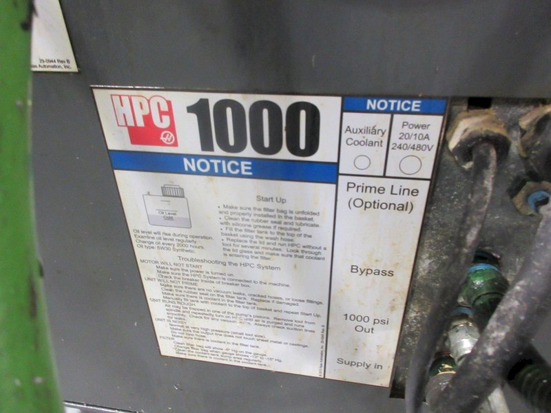 Haas HPC 1000 Portable High Pressure Coolant Unit for Lathes **See Note in Pics**- Auction Item
