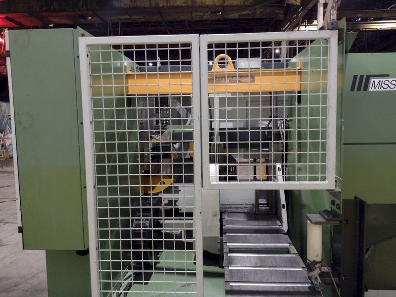 13.4&quot; X 13.4&quot; MISSLER MODEL #DEB-340-CE AUTOMATIC HORIZONTAL BANDSAW, NEW 2000: STOCK #19627