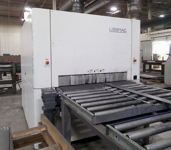 Lissmac Steelmaster SMD 335 REE-S Deburring Edge Rounding Finishing Grinder, 2022 – 53″ Width, Vacuum Table, 3 Aggregate, Conveyor Brush