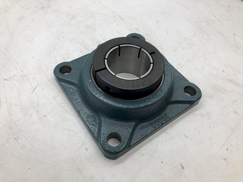 (4) 2-3/16&quot; DODGE 4 BOLT FLANGE BALL BEARING WITH COLLAR LOCKING: STOCK 18532