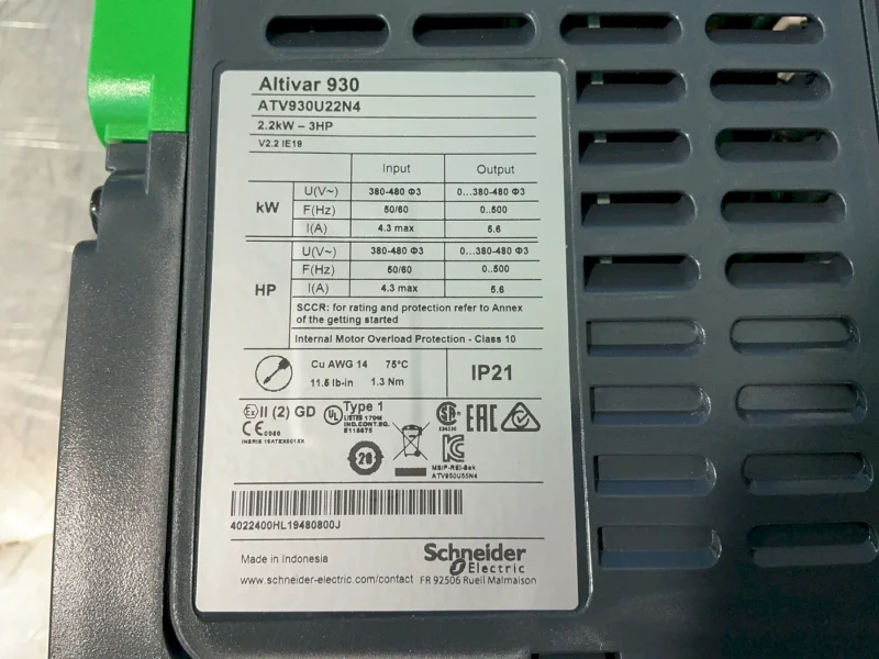 SCHNEIDER  ELECTRIC GRAPHIC DISPLAY TERMINAL ALTIVAR 930   -  ATV93OU22N4
