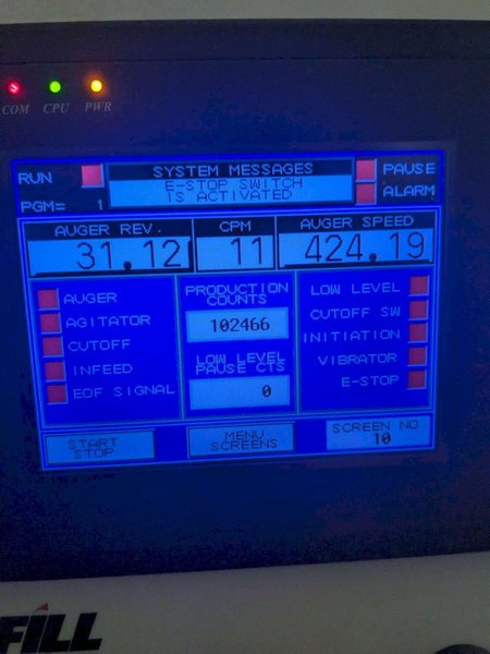 AllFill B-600 Semi-Automatic Auger Filler, 2009 – With Mezzanine, Video Available