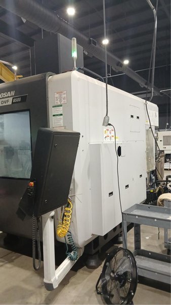 Doosan DVF 6500 5 Axis VMC, 2020 – Chip Blaster, Renishaw RMP600