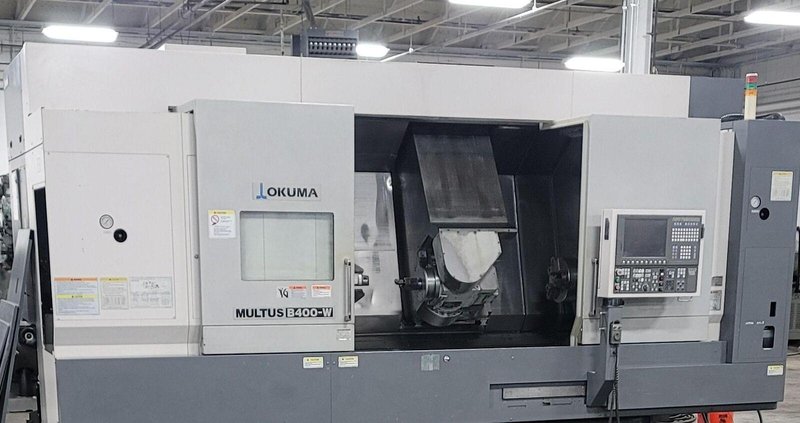OKUMA MULTUS B400W MULTI-TASKING CNC LATHE, 2800 RPM, 40 ATC, CAPTO, 10000 Tool Speed, 60" Centers , 40HP, Year 2008
