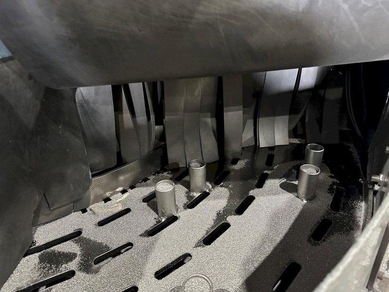 48&quot; TABLE VIKING MODEL #4812CT CONTINUOUS SHOT BLAST PARTS CLEANING SYSTEM, NEW IN 2017: STOCK #22469