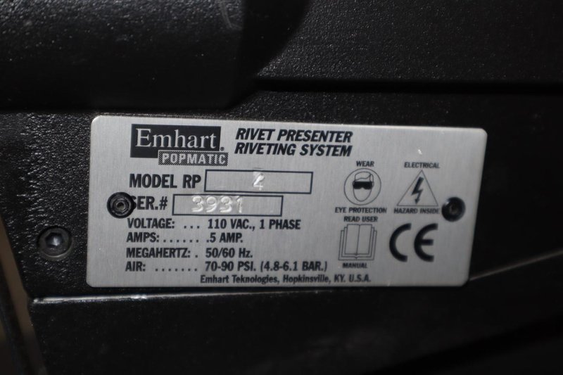 Emhart Pop-Matic RP4 Pneumatic Rivet Presenter- Auction Item