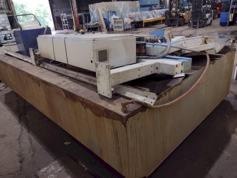 5&#039; x 13&#039; JET EDGE (2013) MODEL #5X13-MR GANTRY RAIL WATERJET CUTTING TABLE, WITH IP-60-50 INTENSIFIER PUMP: STOCK #19309