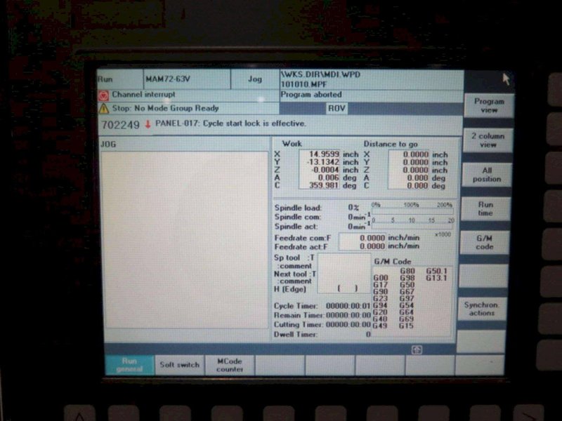 Matsuura MAM72-63V PC6 5 Axis CNC Vertical Mill