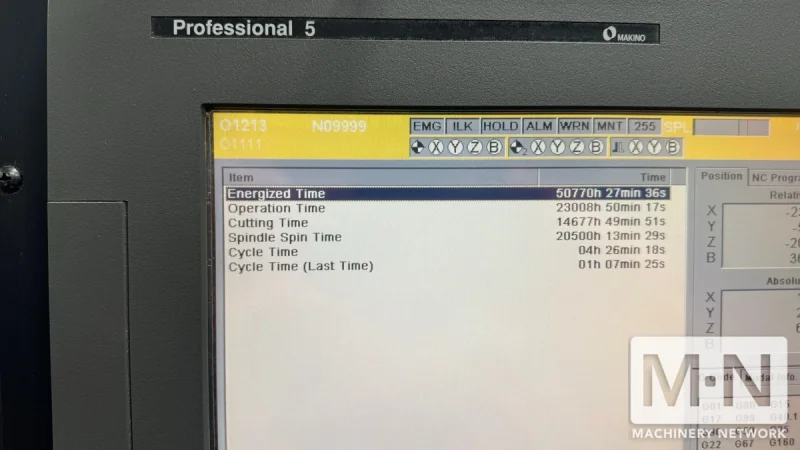 Makino A71 CNC 4-Axis CNC Horizontal Machining Center, 2010