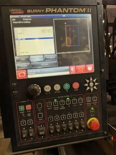 USED MG MESSER 10' X 20' CNC OXY FUEL CUTTING SYSTEM, Year: 1992