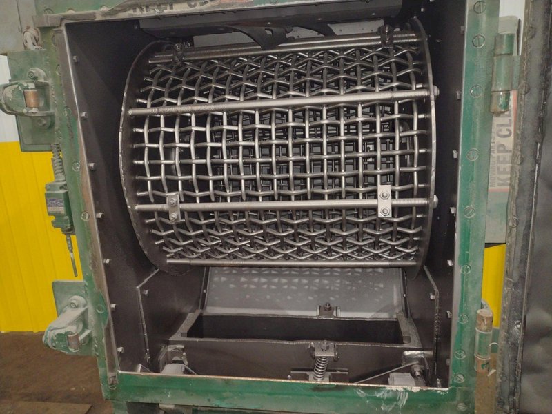 5.2 CU FT WALKER PEENIMPAC MODEL #S-5.2 ROTARY BASKET SHOT BLAST MACHINE: STOCK 17426