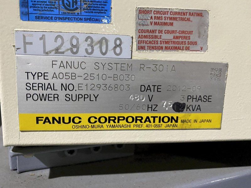 FANUC – R-2000iB/210F w/ R-30iA Controls PARTS ONLY