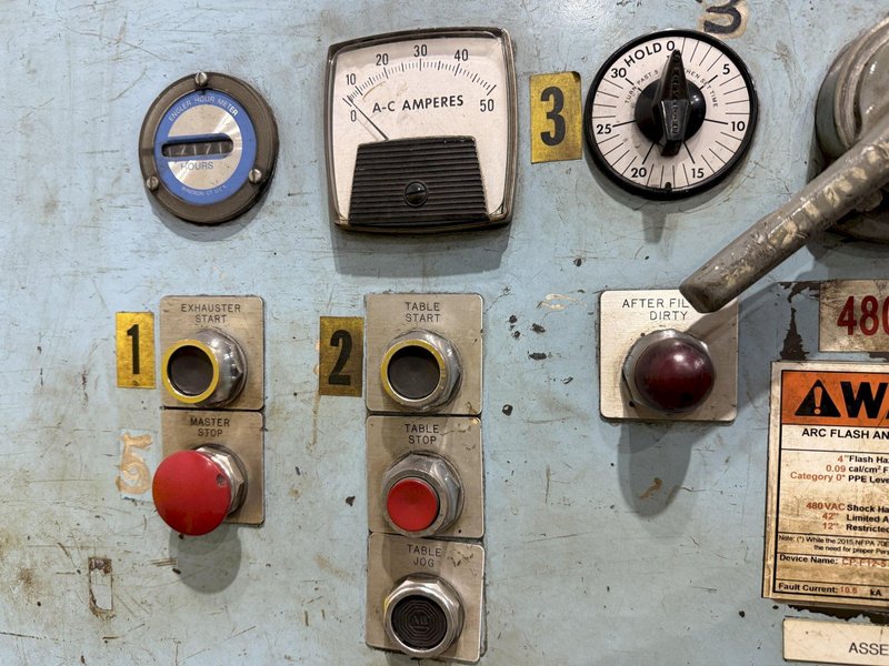 72” TABLE PANGBORN MODEL LK ROTOBLAST SHOT BLAST MACHINE: YOBRO #24357