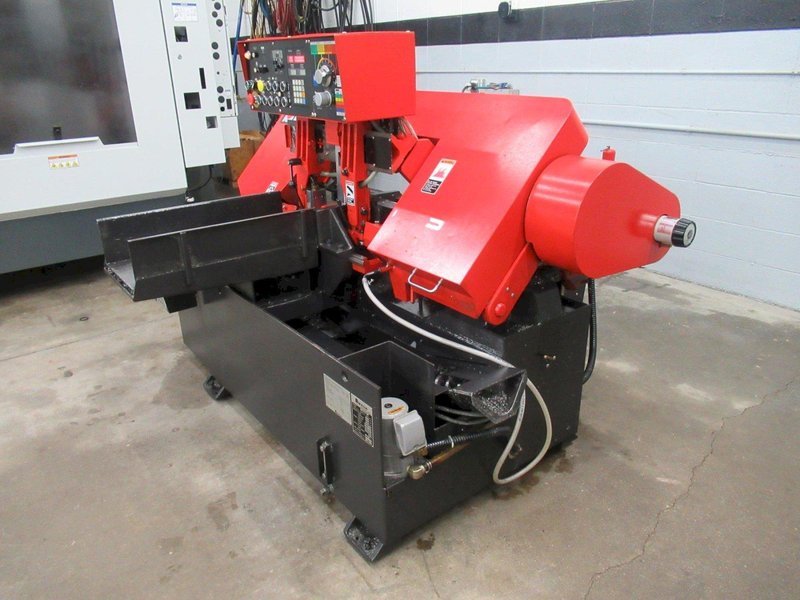 Amada HFA250W Programmable Automatic Horizontal Bandsaw, 10" Round Cap, 1" Blade, Vbl Speed, Chip Auger