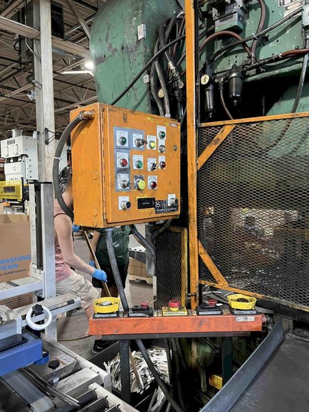 80 Ton Rousselle Model 8S100 Straight Side Press, 6&quot; STR, 17.25&quot; SH, 4&quot; ADJ, 100&quot; x 30&quot; BA, 50 SPM
