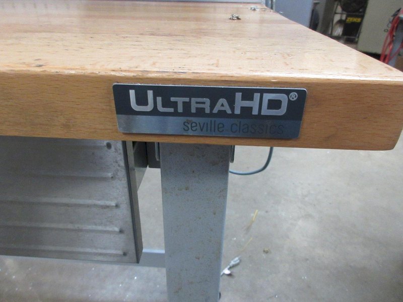 Portable Work Bench with Maple Top, Upper Shelf, Drawer, Work light- Auction Item