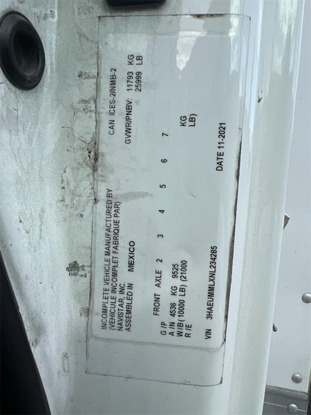 2022 International MV 607 3HAEUMMLXNL234285