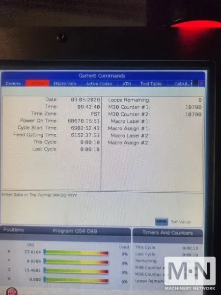 HAAS DM-2 4th-Axis CNC Vertical Machining Center, 2017