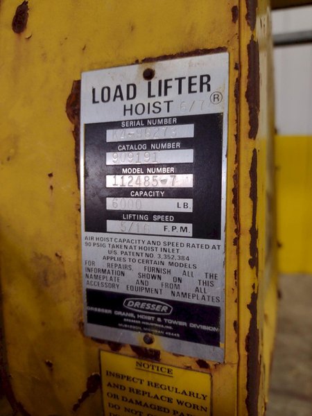 3 TON X 17’ F&amp;G / LOAD LIFTER UNDER-SLUNG POWERED CRANE: STOCK #22971