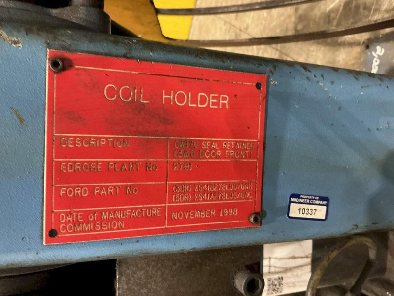 1,100 LB X 14" W GSW PULL OFF DOUBLE END COIL REEL UNCOILER: YOBRO #24860