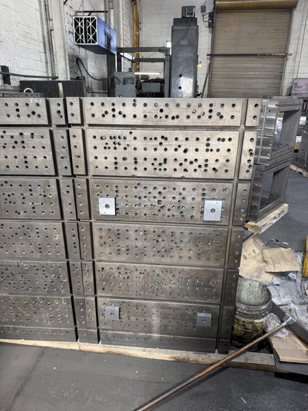 36" WIDE X 60" TALL X 24" DEEP T-SLOTTED ANGLE PLATE SET. STOCK # 0222426