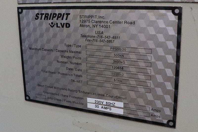 55 Ton X 6'6" LVD STRIPPIT Hydraulic CNC Press Brake, Model PPS 50/25