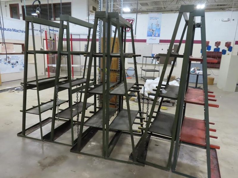 Pollard 3-Shelf Metal Stock Racks 3' Wide x 2' Deep x 7 High , (6) Total- Auction Item