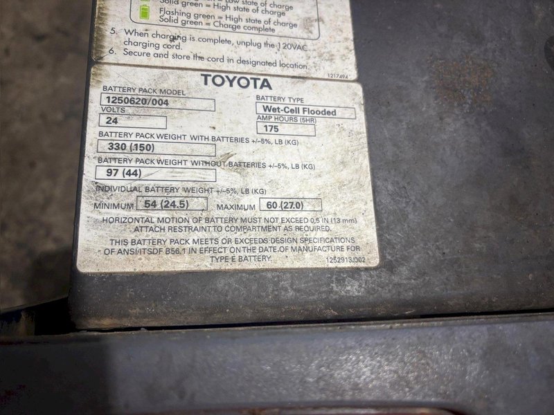 4,500 LBS TOYOTA 8HBW23 ELECTRIC PALLET JACK: YOBRO #24339