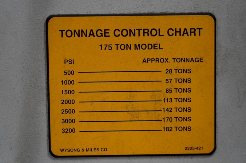 175 Ton X 12′ Wysong MTH175-144 Hydraulic Press Brake, 2002