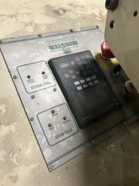 MINSTER 20" CABINET MOUNTED SERVO FEEDER, S/N 18-51434, STOCK# 14223J