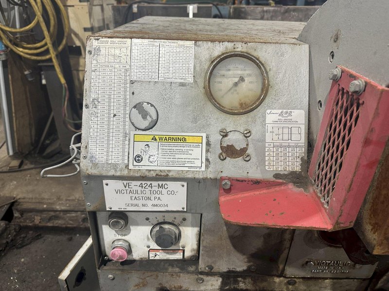 4&quot; TO 24&quot; VICTAULIC MODEL #VE-424-MC HYDRAULIC GROOVER MACHINE: STOCK #22645