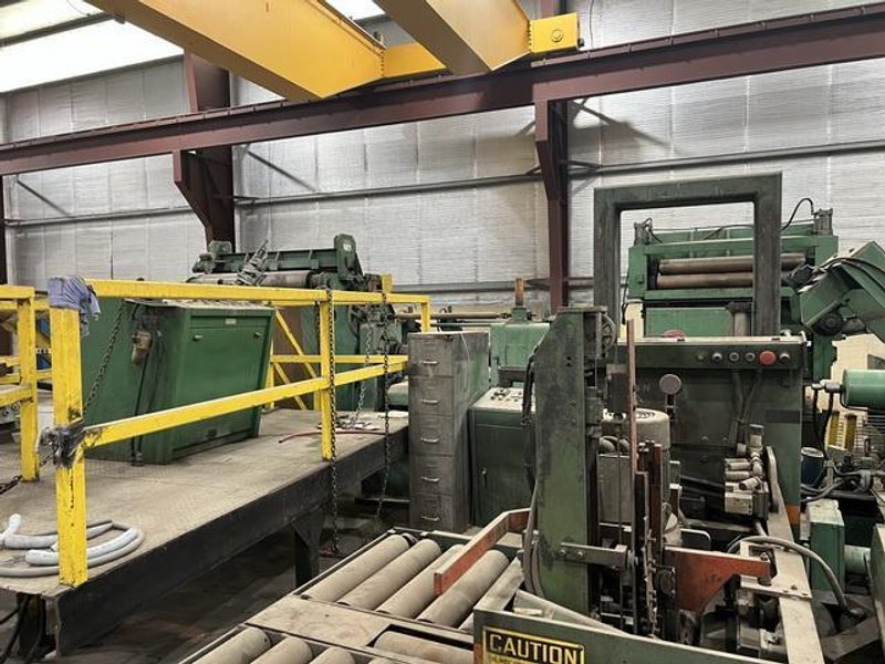 48" x .312" x 30,000# Loopco Slitting Line w/3 Heads Stock # 14255