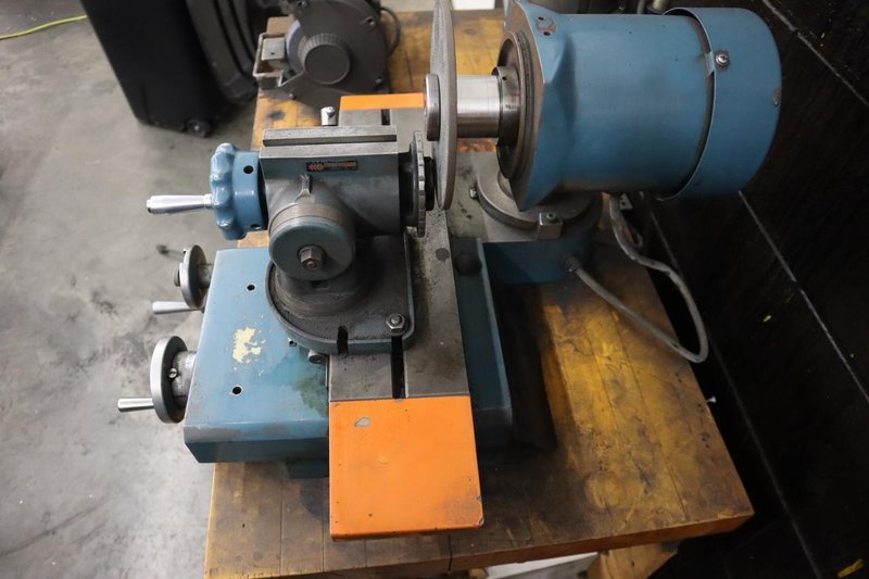 KO Lee End Mill Grinder with Attachments, Craftsman Double End Bench Grinder and Maple Top Work Bench- Auction Item