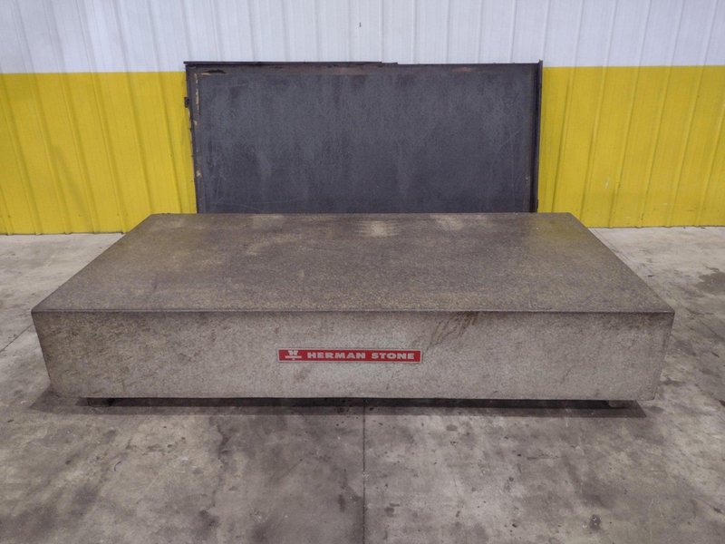 96" X 48" X 16" HERMAN GRANITE SURFACE PLATE W/ STAND: STOCK #23472