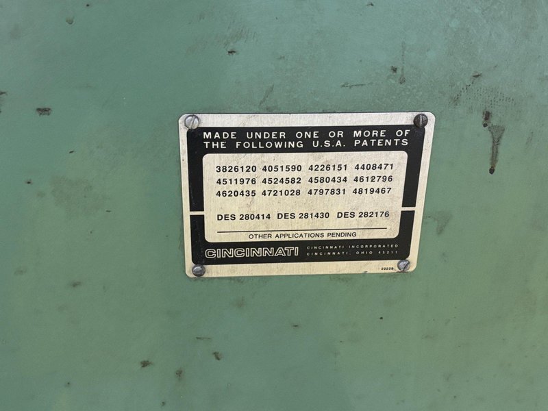 10&#039; X 3/8&quot; CINCINNATI MODEL #375X10 HYDRAULIC SHEAR: STOCK #22818