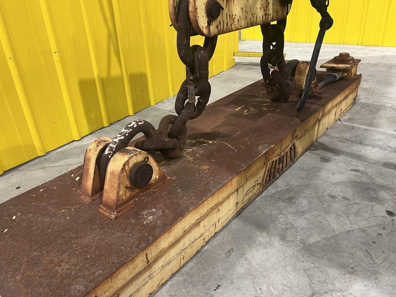 53 TON (107,500 LBS) BUSHMAN MODEL #MT420 TELESCOPING MAGNETIC LIFTING SPREADER BEAM  W/ OHIO MAGNETICS DIESEL GENERATOR: STOCK #20419