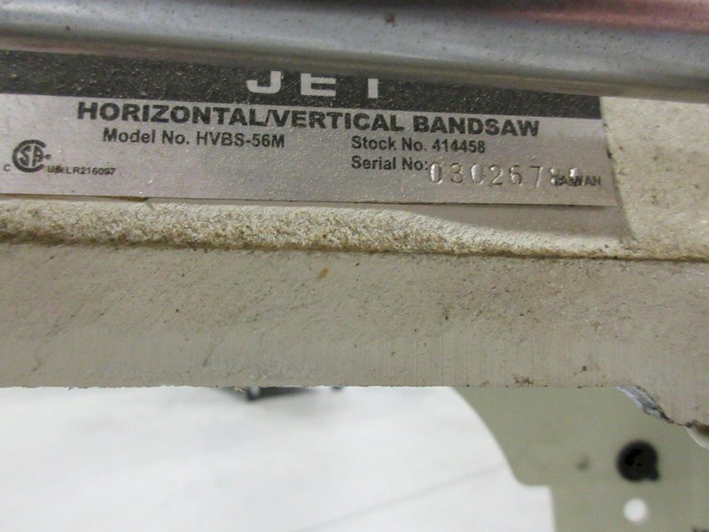 JET HVBS-56M Portable 5" x 6" Horizontal/Vertical Bandsaw- Auction Item