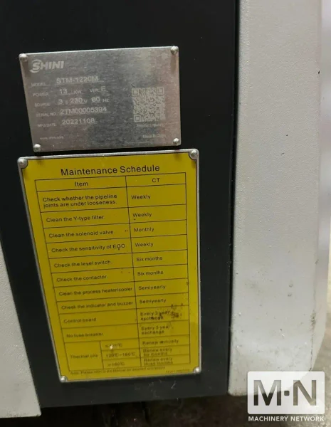 12 KW SHINI MODEL STM-1220 HOT OIL THERMOLATOR MFG 2022