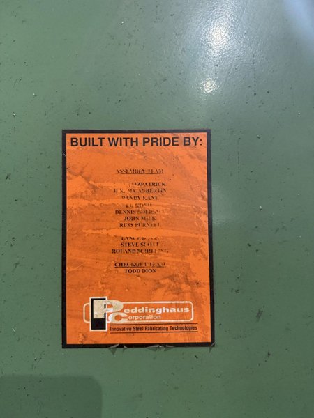 PEDDINGHAUS BDL-1250/9 DRILL LINE WITH GERNETTI ROBERTO SAW. STOCK # 1213525