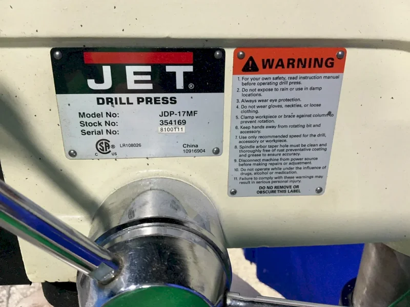 JET 14” DRILL PRESS  -  JD-17MF