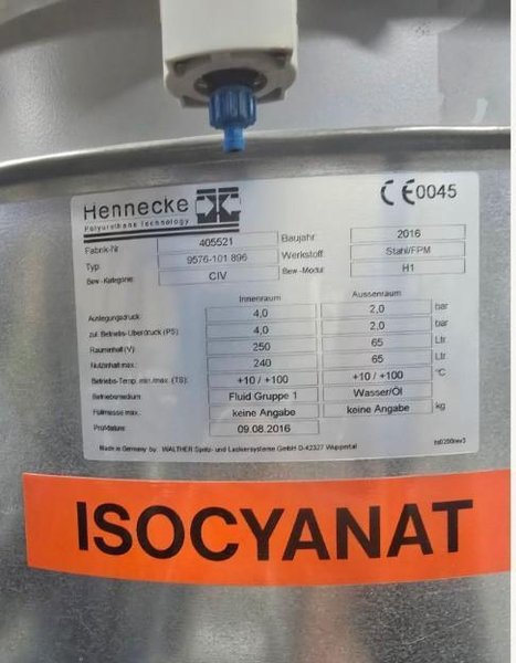 Hennecke HIGHLINE 650 Polyurethane Metering &amp; Mixing System with MT 18-2 Mixhead, 2016