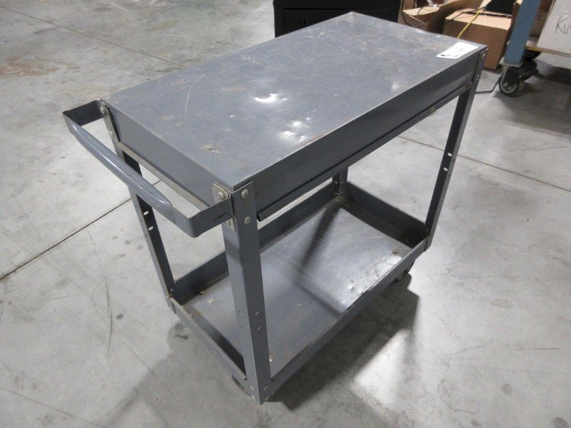 Steel Rolling 2 Shelf Shop Cart- Auction Item